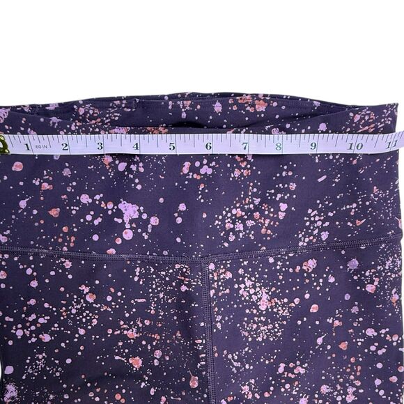 Athleta Ultimate Stash Pocket Splat Capri Leggings Women Size XS Maroon Pink - Picture 10 of 12